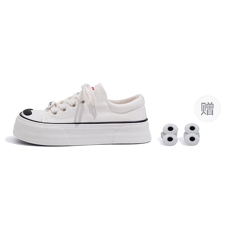 HUANQIU Lightweight Canvas Misty Rain Gray White
