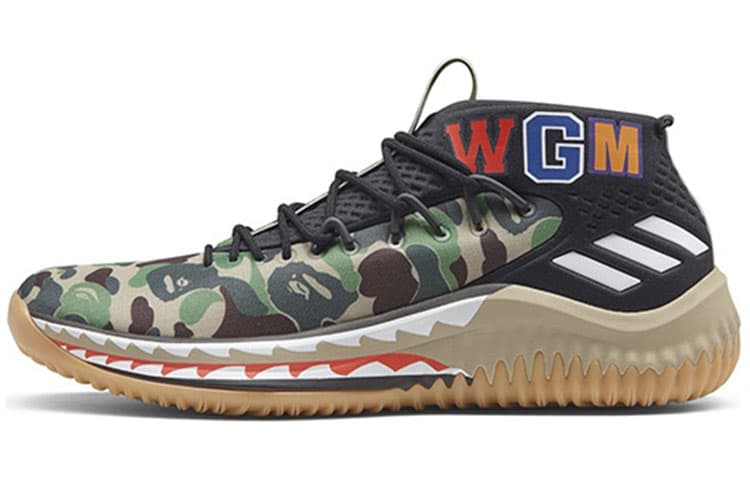 Dame 4 A Bathing Ape x Dame 4 Adidas 'Green Camo'