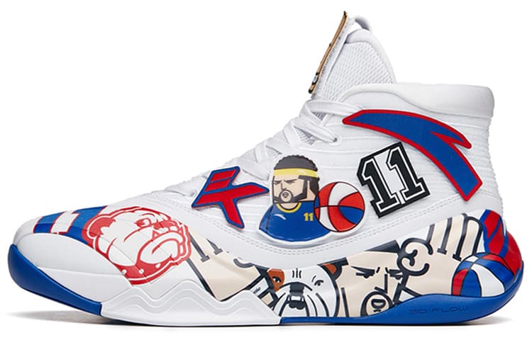 Anta KT6 KT AntiSlip WearResistant HighTop White Blue Red Claw Box