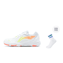 White Orange+Sports Socks