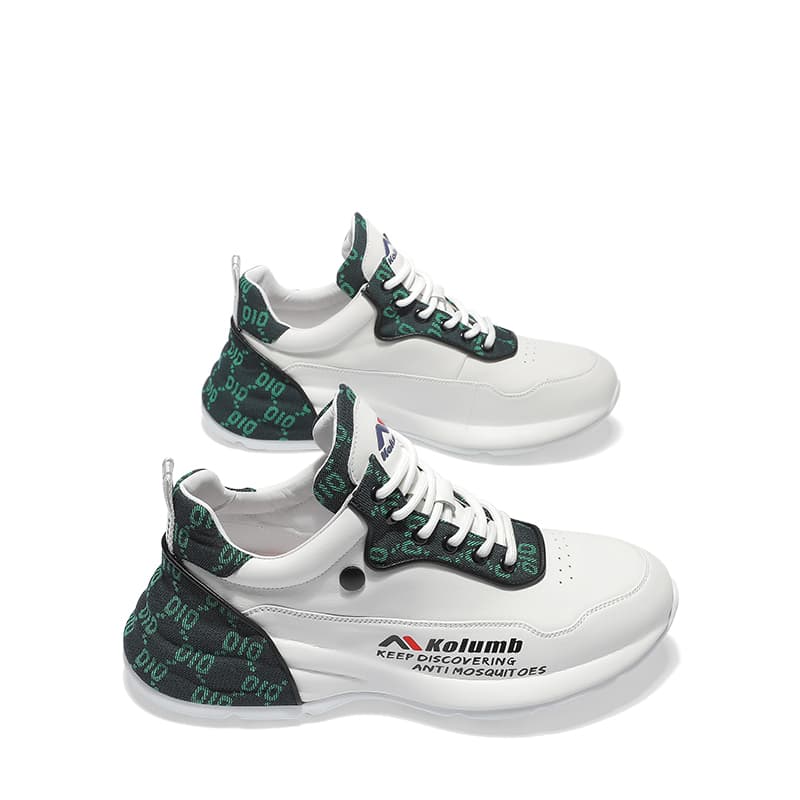 KOLUMB Textile, Grain Cow Chunky White Green