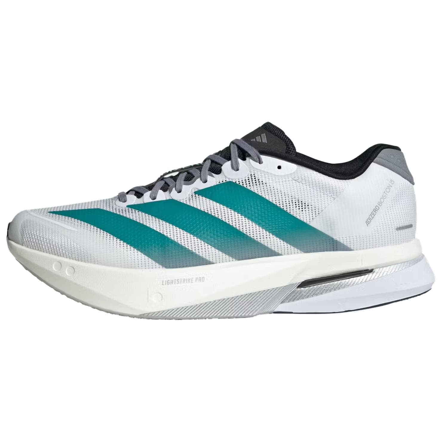 Adidas Adizero Boston 13 PU, Textile Marathon Racing White Cyan