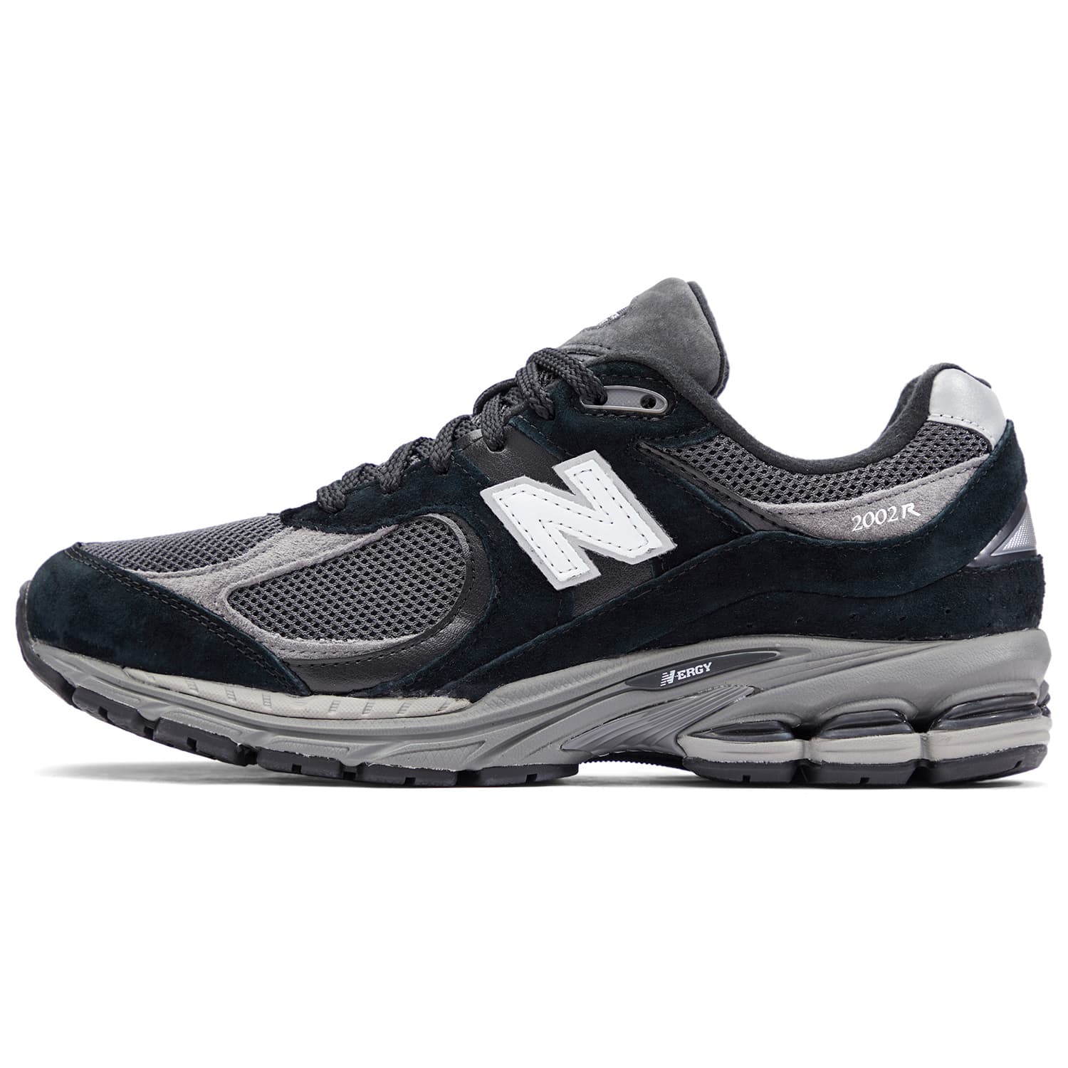 New Balance 2002R Black Dark Grey White