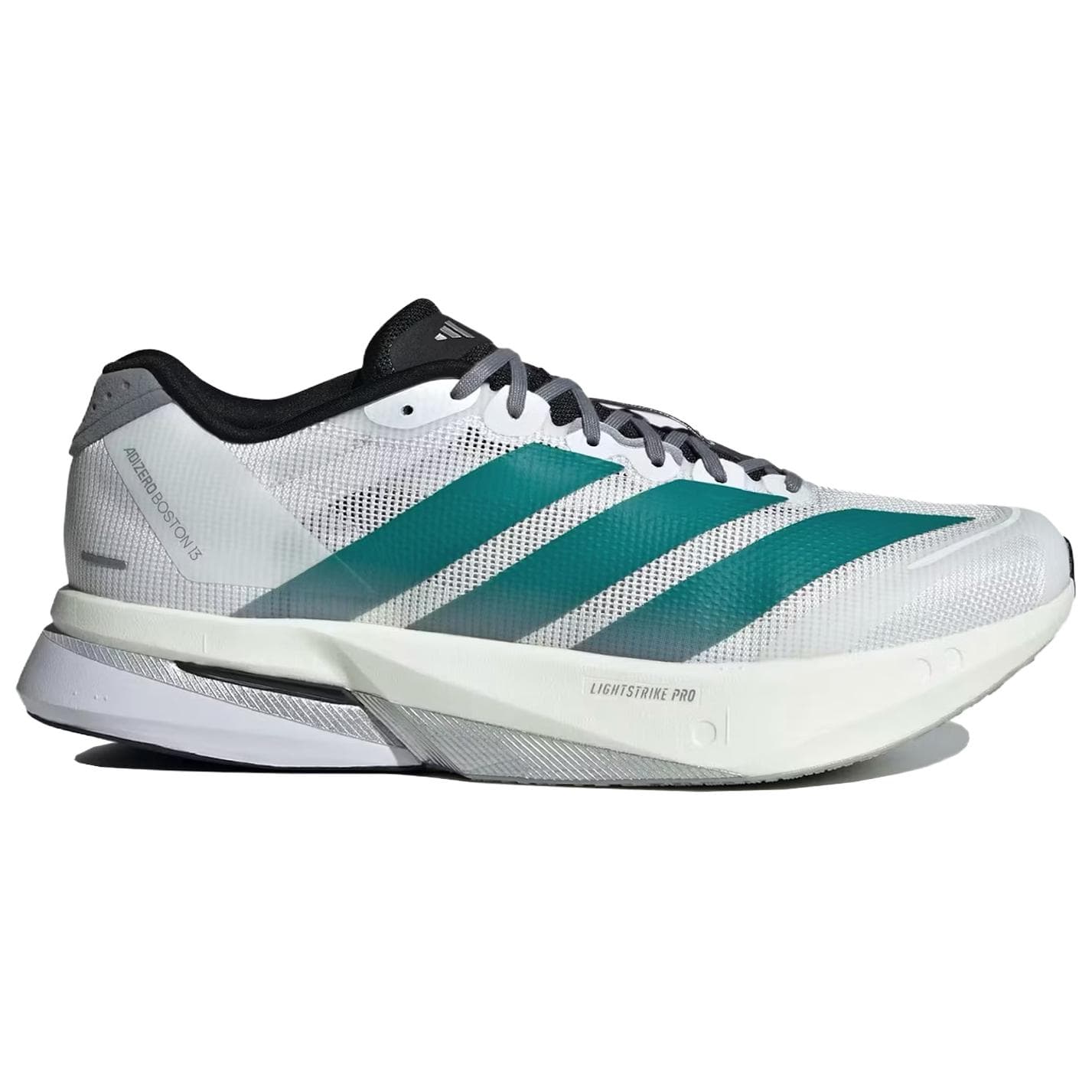 Adidas Adizero Boston 13 PU, Textile Marathon Racing White Cyan