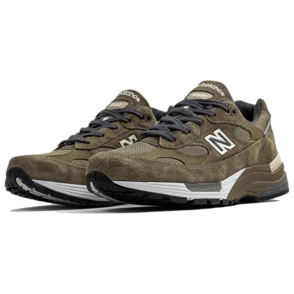 New Balance NB 992 Textile, Artificial Leather, Pigskin Green