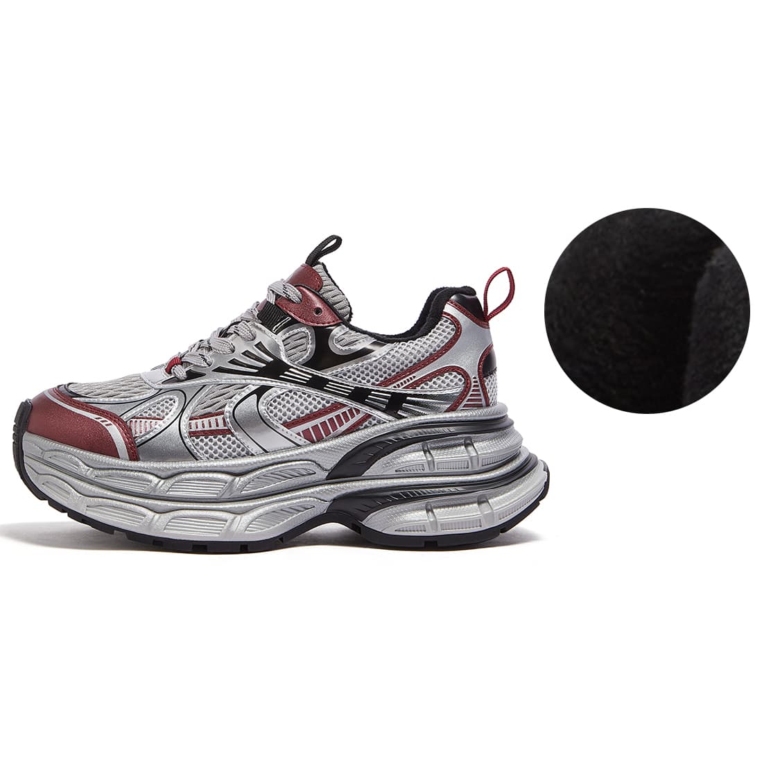 CAMEL Silver Moon FleeceLined, Thermal Comfortable Soft Rebound, HeightIncreasing 7cm, Trendy Versatile