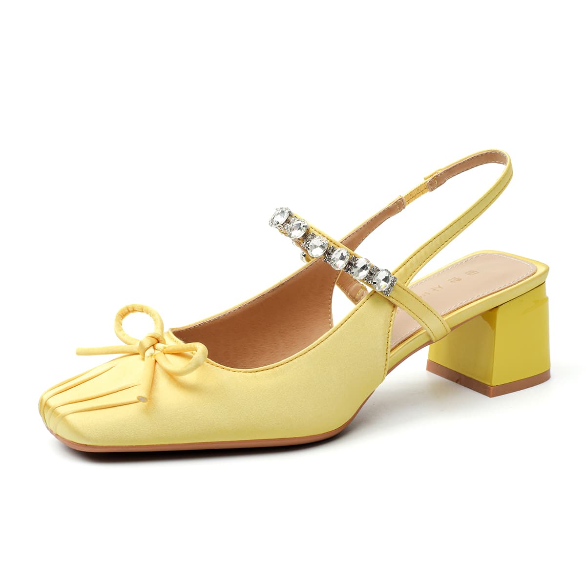 WALIBU Chunky Heel 5CM Yellow