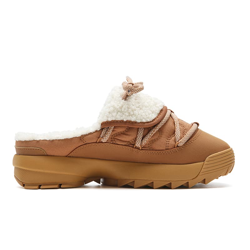 FILA SLIPON Hug Shoes, Individual Fleece Lined Thermal Comfortable Vintage Cute Trendy Versatile on