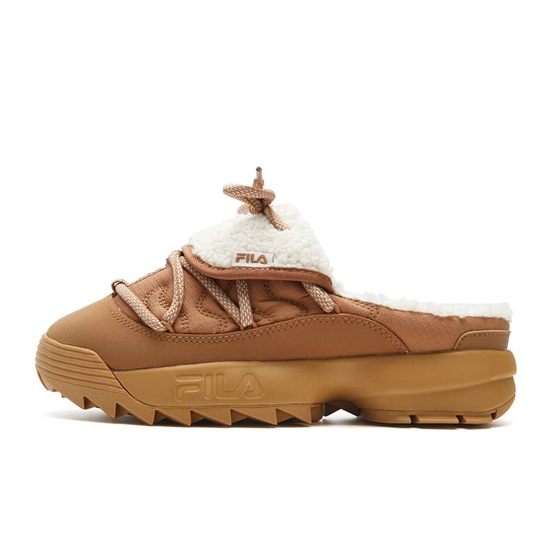 FILA SLIPON Hug Shoes, Individual Fleece Lined Thermal Comfortable Vintage Cute Trendy Versatile on
