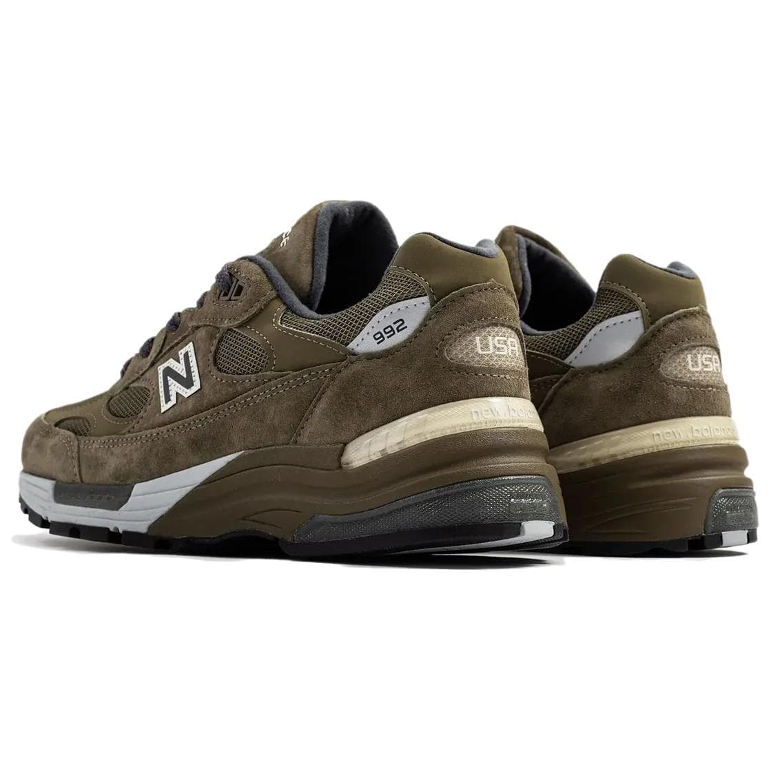 New Balance NB 992 Textile, Artificial Leather, Pigskin Green
