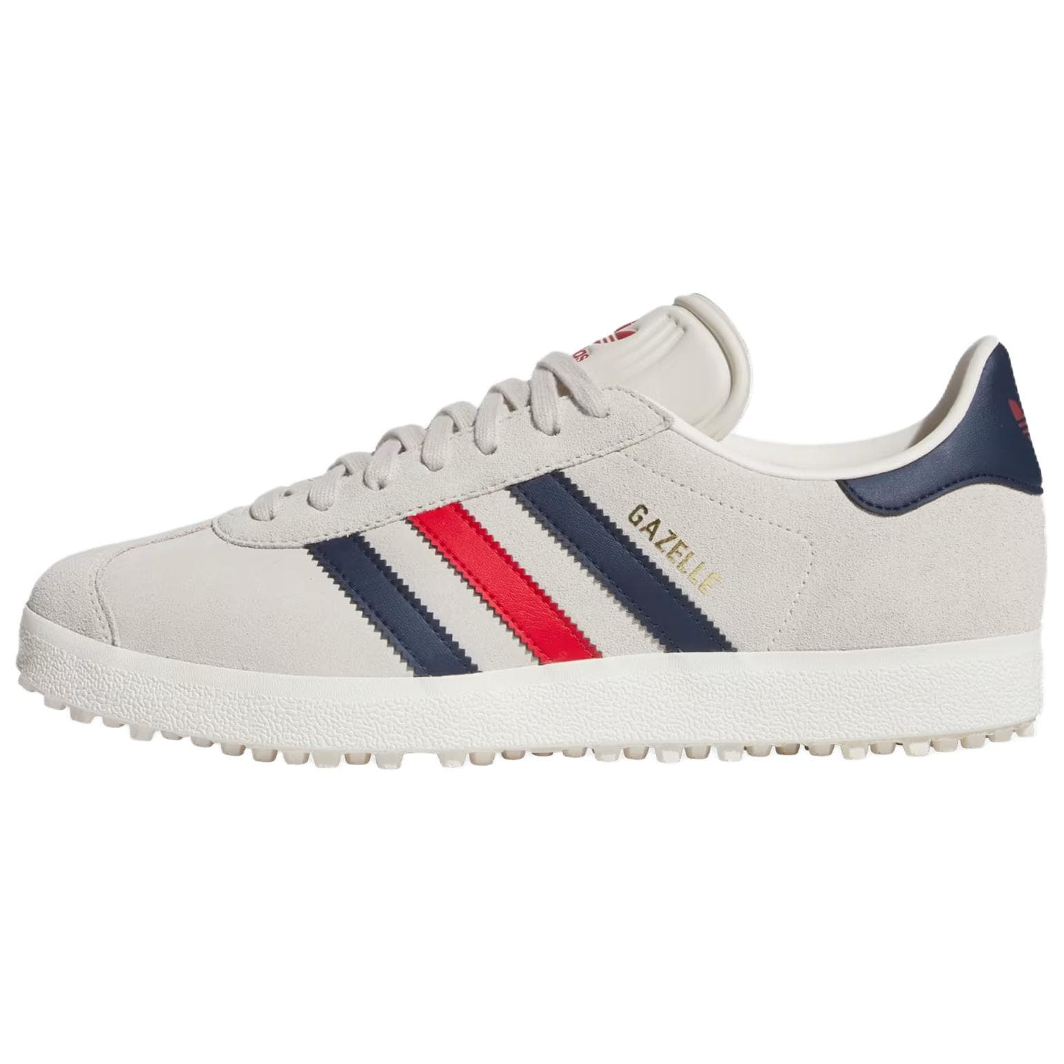 Gazelle Adidas Originals Spikeless Golf 'Alumina Night Indigo Scarlet' Gray