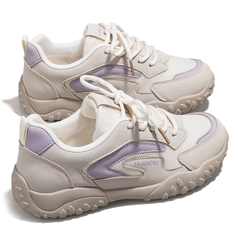 HUANQIU Breathable Beige Purple