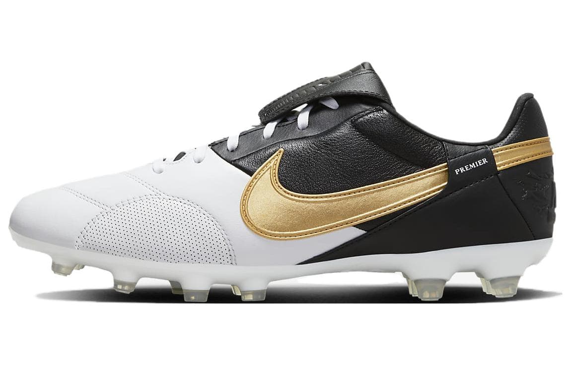 Nike Premier 3 FG Firm Ground Soccer Black White Gold