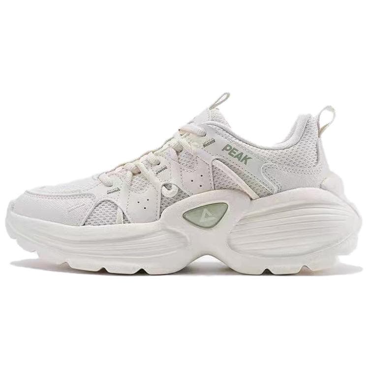 PEAK Comfortable Breathable Cushioning, White Green Canvas White