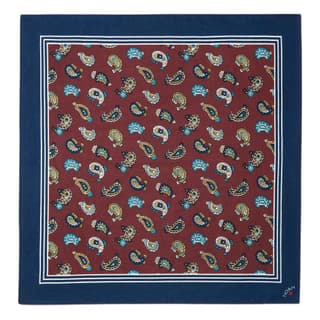 NOAH Cotton Headwraps Marine Blue/Burgundy