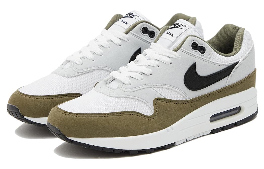 Nike Air Max 1 White Black Medium Olive