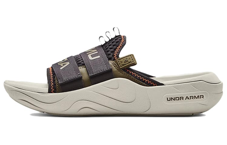 Under Armour Alpha EVA Rubber Sole Slide Slippers Khaki 37.5