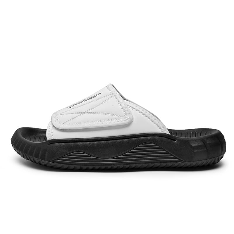 URBAN AUTHENTIC Stitching Slide Slippers Black White