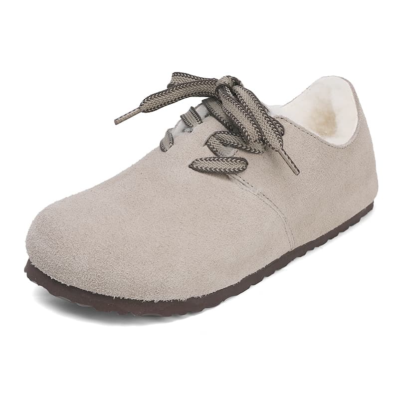 Jeep Cow Suede Fleece Lined Couple Flat Fully Enclosed Ugly Cute Birkenstock Vintage Cork Unlined