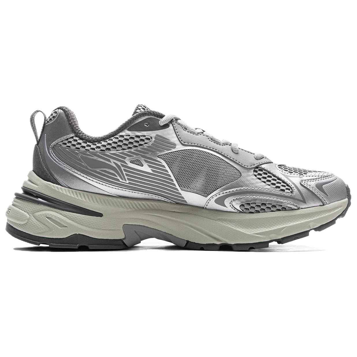 Li Ning Breathable Rebound Silver Gray
