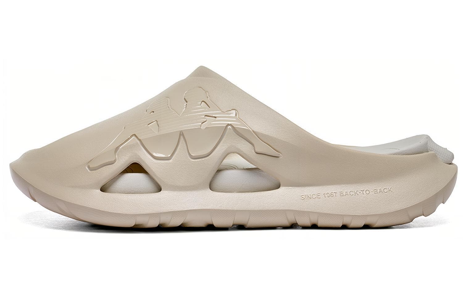 Kappa Cool Chip Slide Slippers Brown Parchment Paper