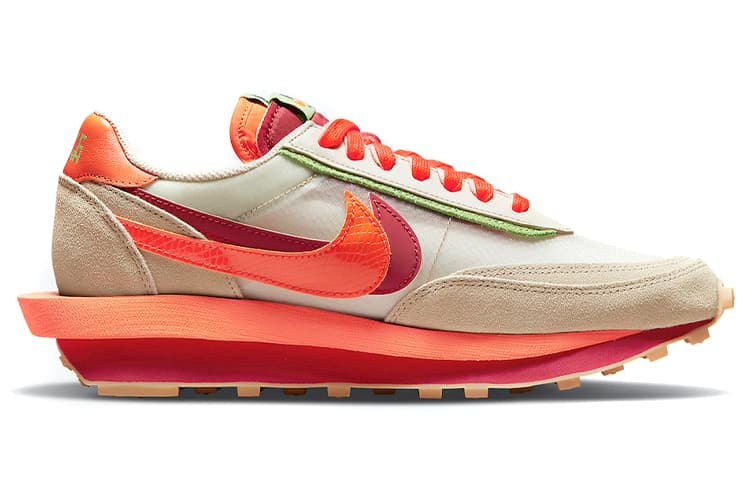 Nike X Sacai X Clot LDWaffle 'Net Orange Blaze'