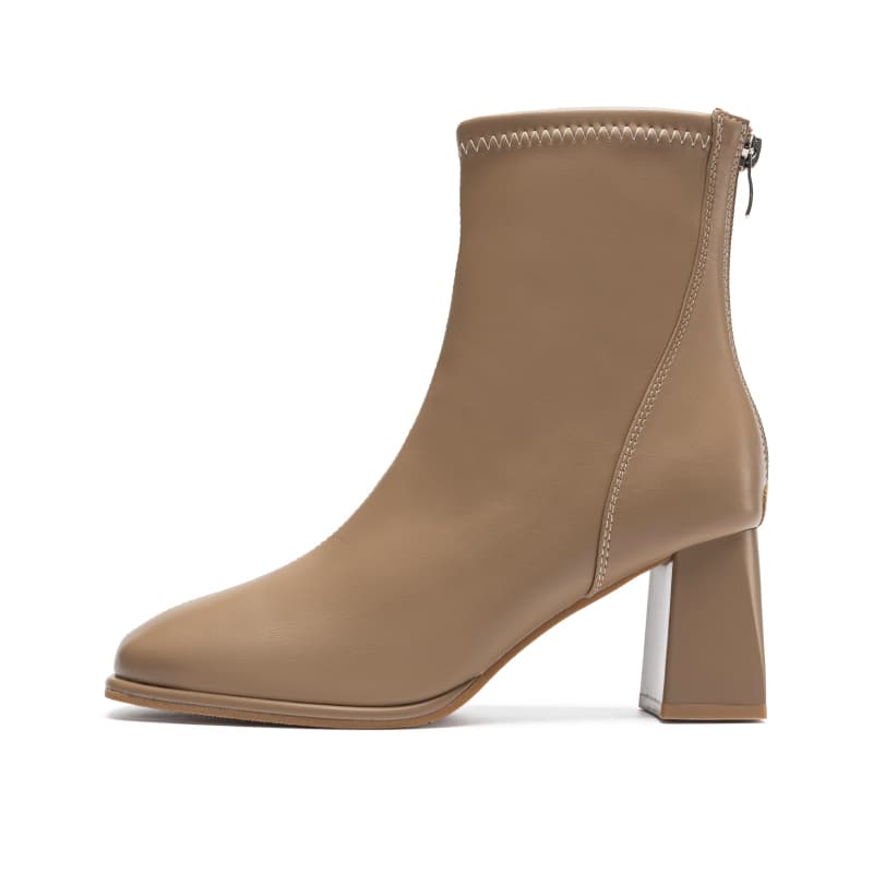 ZHR FleeceLined Thermal, Workplace Commute, Versatile, High Heel Elegance, Elegant Slimming Ankle 6.5cm