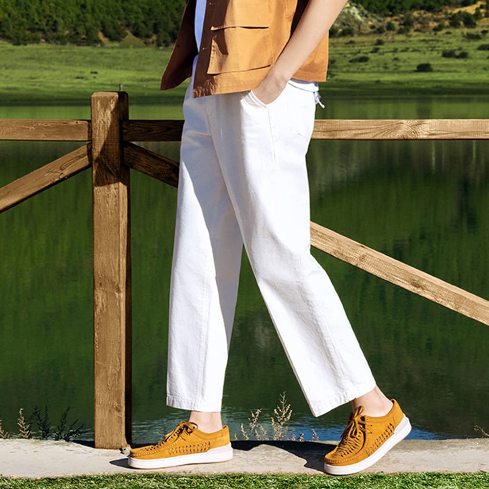 Clarks Cow Split Yellow