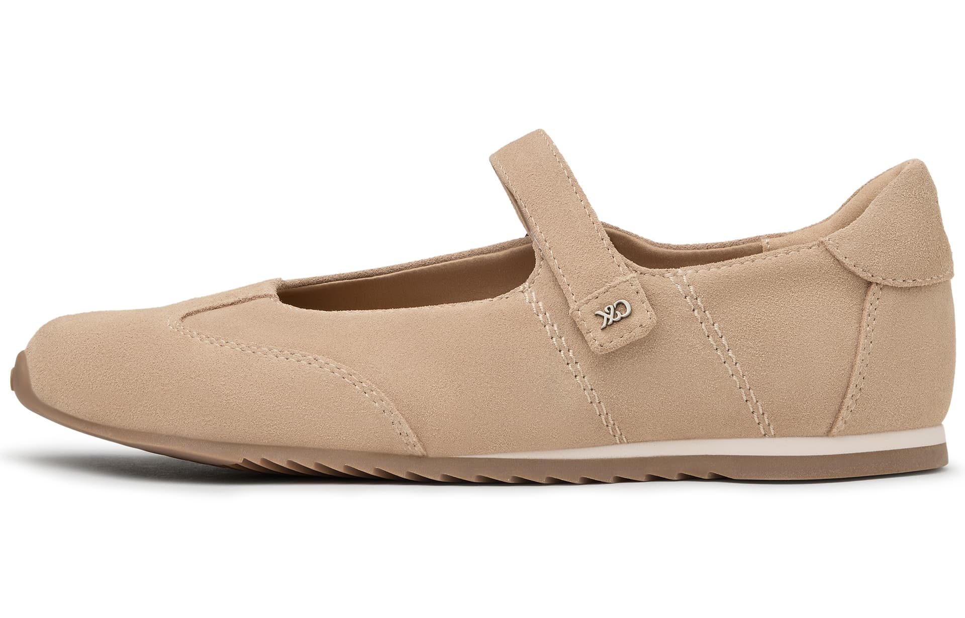 CHARLES&KEITH Small Ck Grain Cow Flat 1.1cm