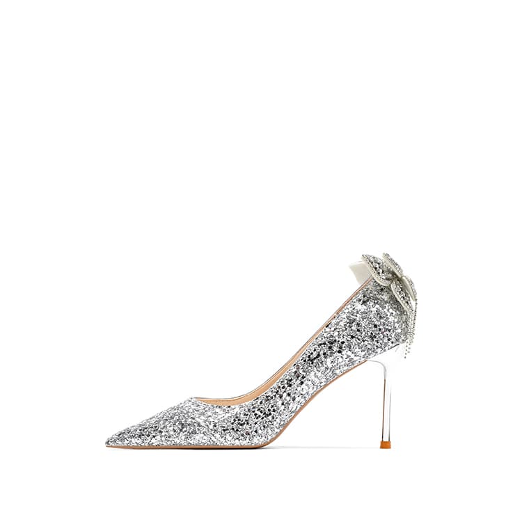 ANGEL BOY Slim Heel Moon Silver Moon Silver