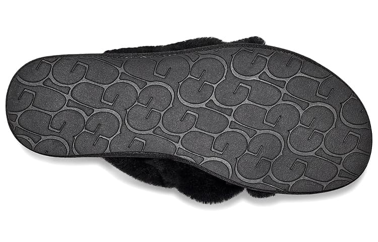 UGG Fleece Lined Thermal Mules Slide Slippers Black