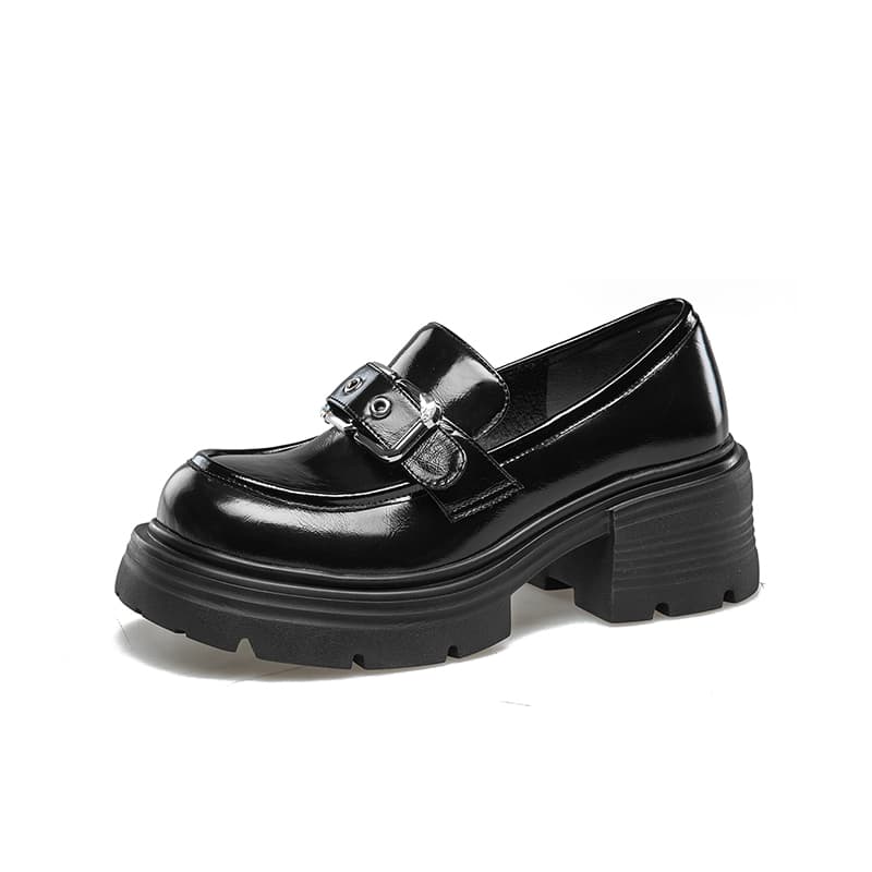 KANGNAI Cow Chunky Heel