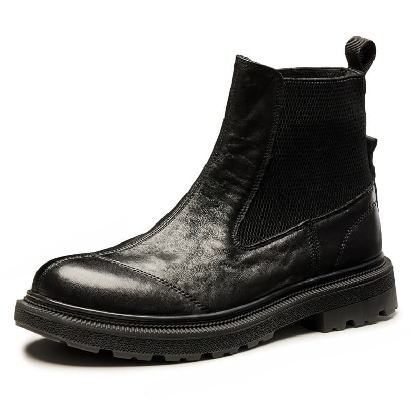 Brounvanm Grain Cow Short Chelsea 3cm Black Black