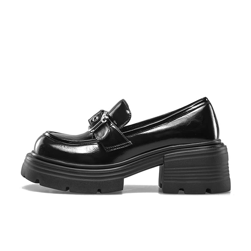 KANGNAI Cow Chunky Heel