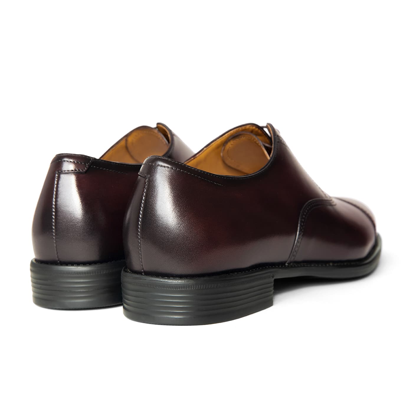 THOM WILLS Business Commuting Versatile Calfskin Oxford Old Money Style Dress Dark Coffee Polished