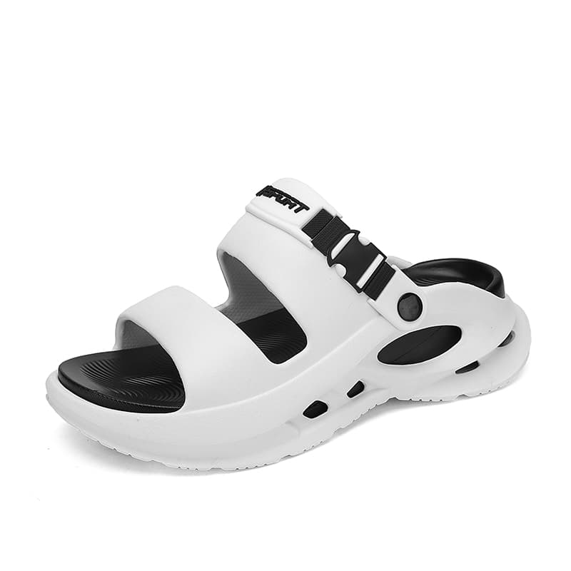 TFKY Slide Slippers White Black/Mint Green/Black Gray/Orange