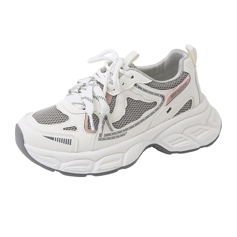 JINMAIWANG Mesh Breathable Chunky Iridescent White