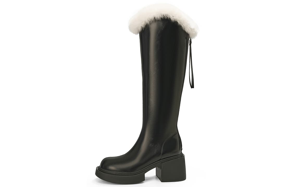 EBLAN Fleece Lined Cold Resistant, Comfortable Knee high Black Black
