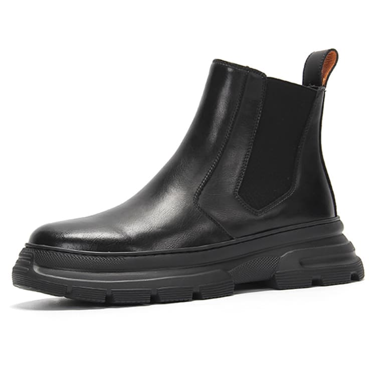 YEDANI Cow Split Crew Combat 6cm Black Black FleeceLined