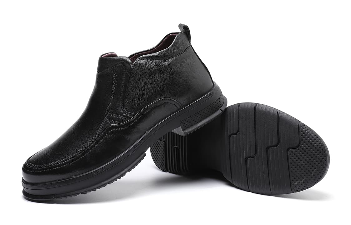 TRUMPPIPE Cow Fleece Lined Thermal, Classic Ankle Black