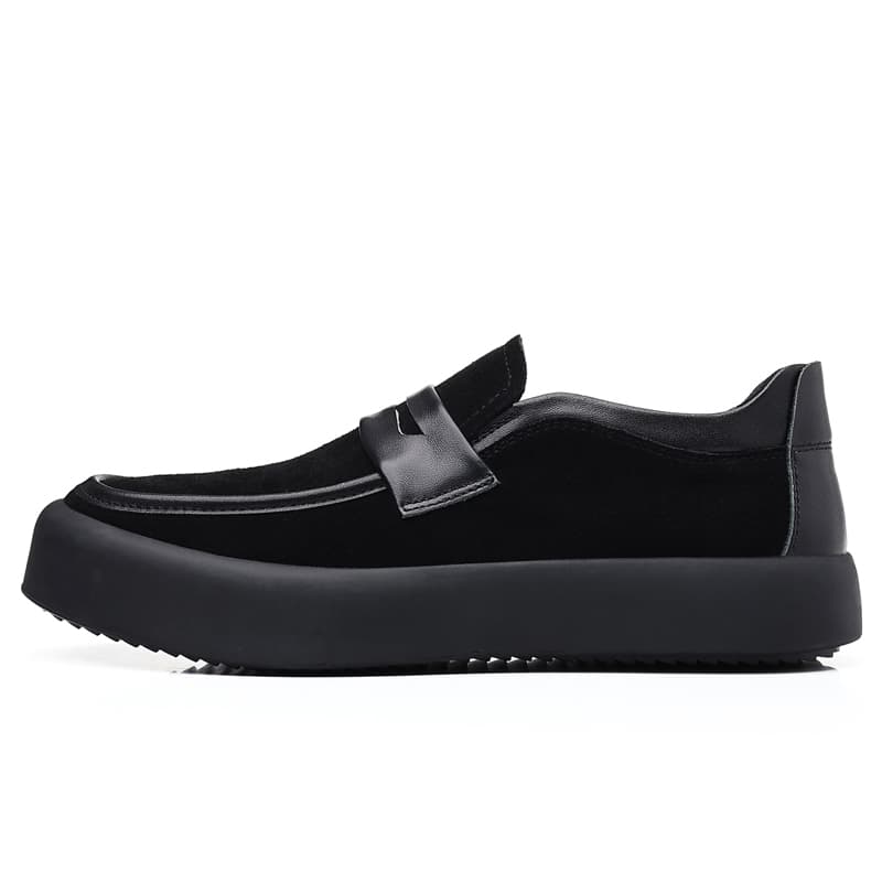 MINGYITU Cow Suede Black Black