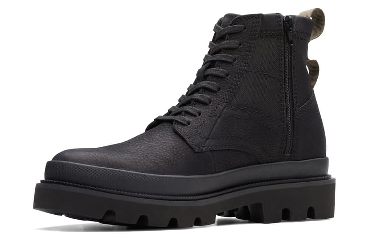 Clarks Cow Short Mid Calf Combat Black