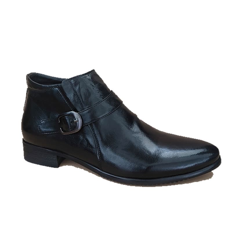 BAOLUOJIABAILIE Cow Split Ankle 4cm Black