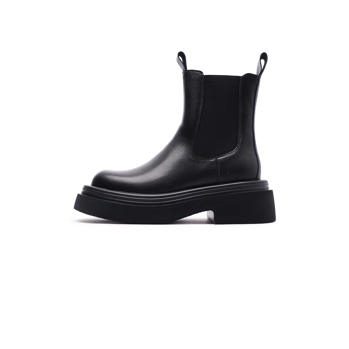 V ZERO FIVE Microfiber Crew Chelsea Black Black