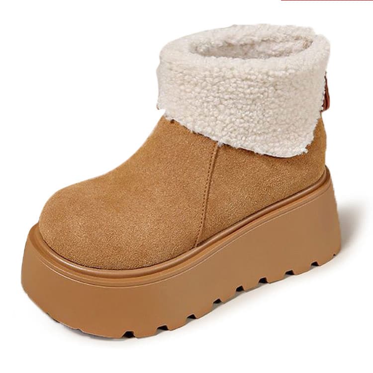 Medd Thickened Fleece Lined For Fall Winter Thermal Height Increasing Camel
