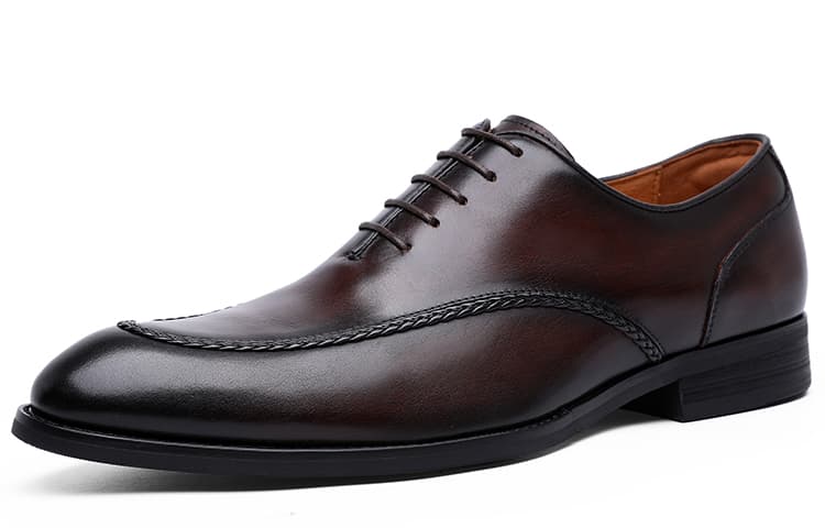 Desai Grain Cow Dress Dark Brown
