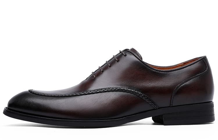 Desai Grain Cow Dress Dark Brown