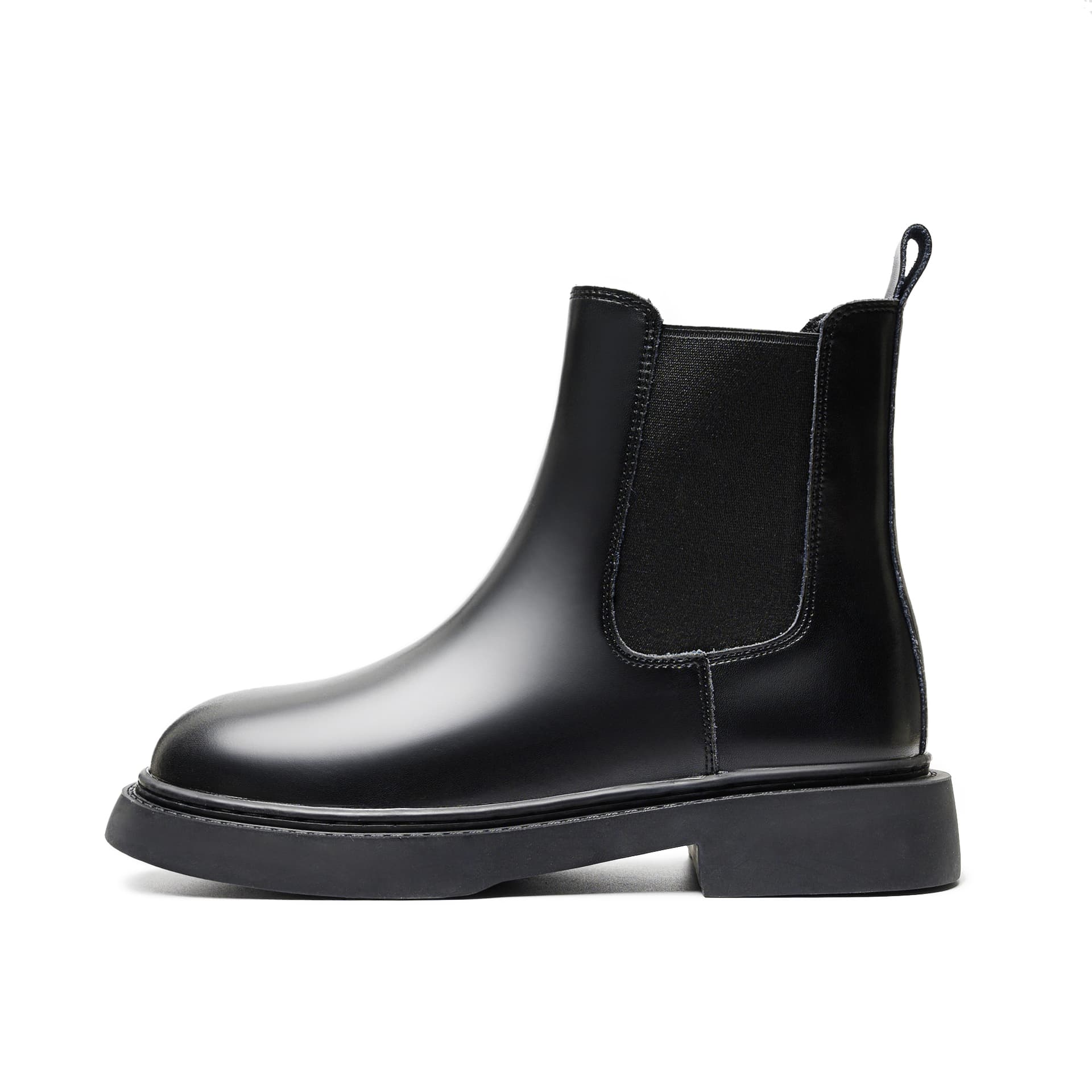 BANGQIAO Microfiber Short Chelsea 3.5cm Black BlackFleeceLined