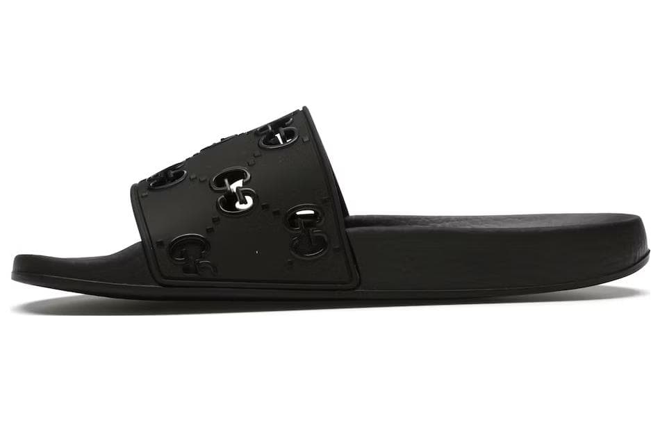 Gucci Wmns Rubber Gg Slide 'Black'