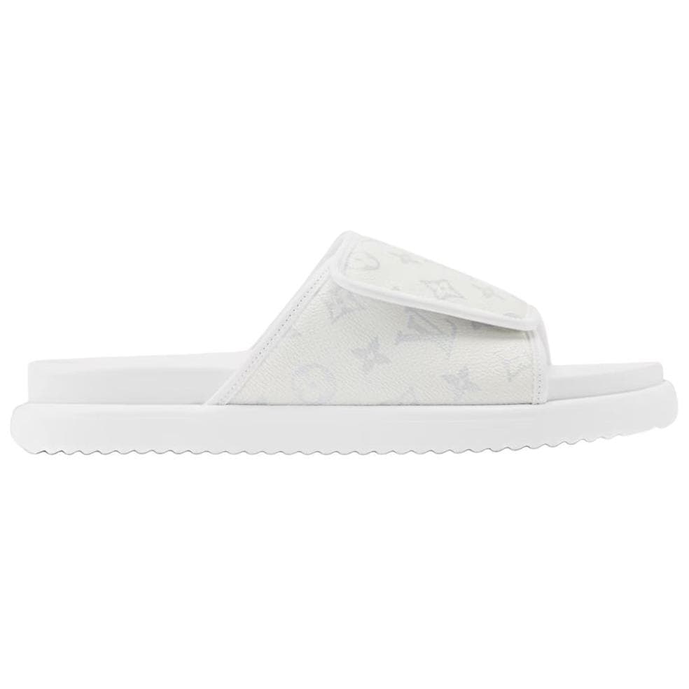 LOUIS VUITTON Miami Slide Slippers White